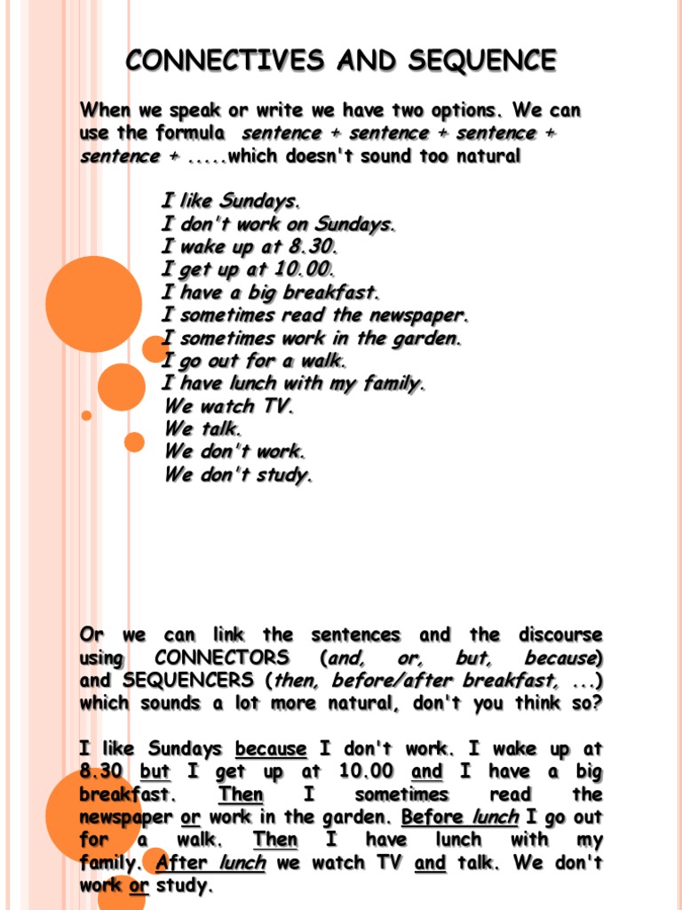 Using Sequence Connectives in Writing | PDF