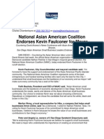 National Asian American Coalition
endorses Kevin Faulconer for mayor