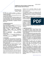 ASTM 1598 - Standard Test Method For Time-to-Failure of Plastic Pipe Under Constant Internal Pressure