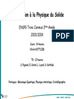 ENSPG 2A Physique Du Solide COURS 2004