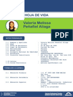 Curriculum Actualizado de Valeria Melissa Peñafiel Aliaga