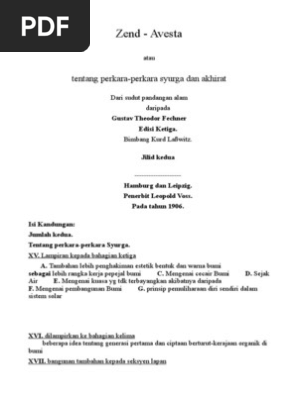 Zend Avesta 02 Melayu Gustav Theodor Fechner Pdf