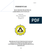 Download Laporan Praktikum Mikrobiologi Pangan - Fermentasi by Yeremia Adi Wijaya SN200181488 doc pdf