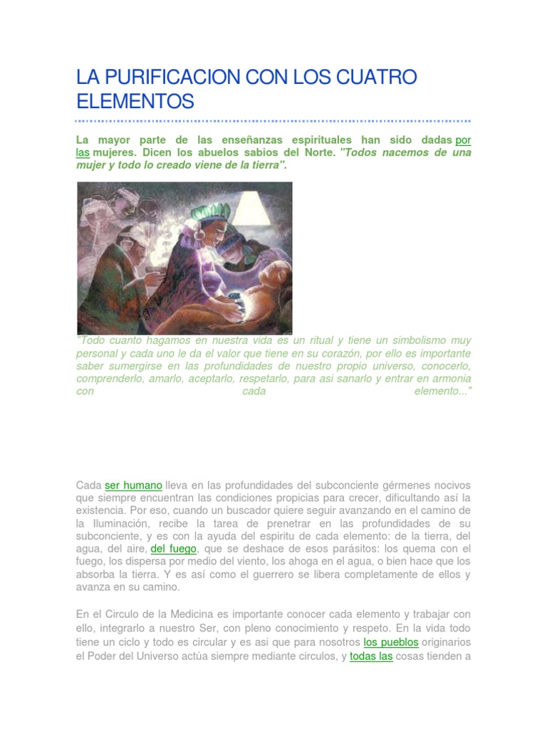 Purificación a través de los Cuatro Elementos | PDF | Oración | Incendios