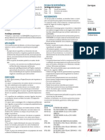 Descrição Fichas de Referência: Cobertura