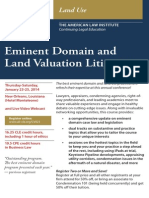 31st Annual Eminent Domain and Land Valuation Litigation, ALI-CLE Program (CV023) (Jan. 23-25, 2014) New Orleans