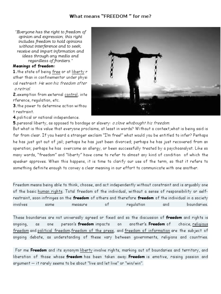 Understanding the Concept of Freedom | PDF