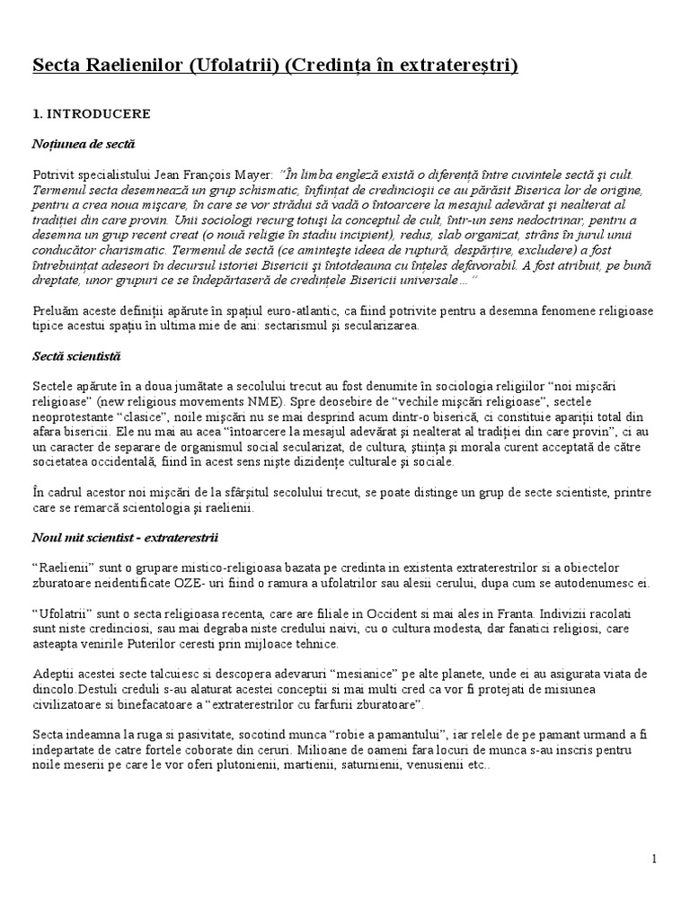 Secta Raelienilor | PDF