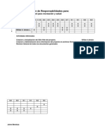 Matriz de Asignacion de Responsabilidades Para:: Proyecto de Intranet para Recreación y Salud