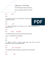 Psihologie Experimentala Test Grila