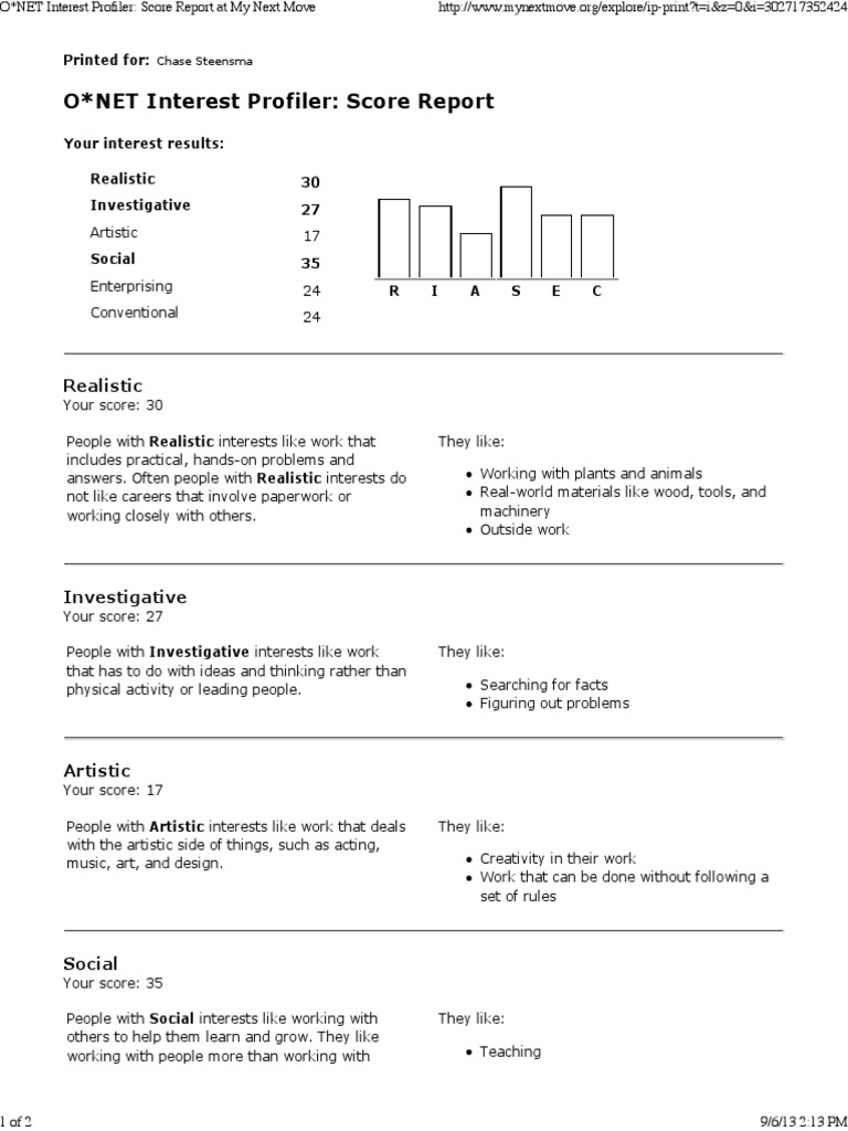 onet-interest-profiler-score-report-at-my-next-move-pdf-employment-learning