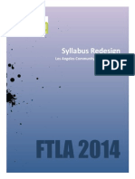 Faculty Handout Syllabus Redesign - FTLA 2014