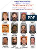 Northern Ohio Dangerous Dozen Most Wanted Fugitives - February 2014