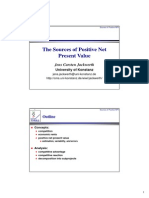 Sources of Positive NPV Project Analysis