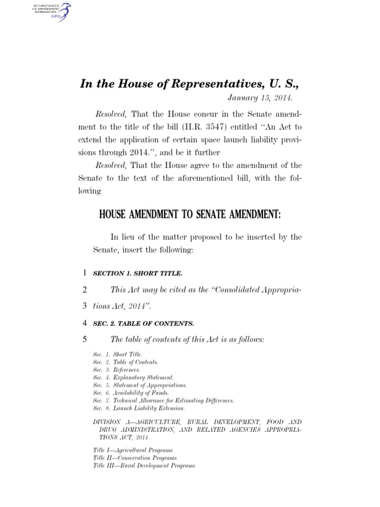 Government Funding Bill PDF Commodity Credit Corporation