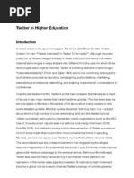 Download Twitter in Higher Education by Tony SN20025500 doc pdf