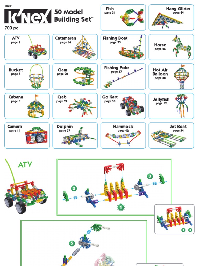 KNEX Classic 50 Model Pt1of2 12211 | PDF | Home & Garden | Technology ...