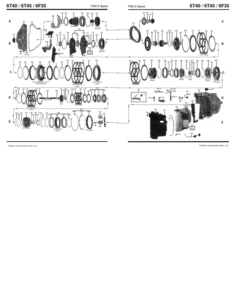 6T40/6T45 Transmission Parts Diagram | PDF