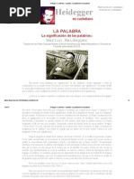 Heidegger en castellano - La significación de las palabras