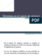 Terminos en El Juicio de Amparo