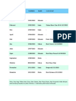 Jadual Pembayaran Gaji 2013