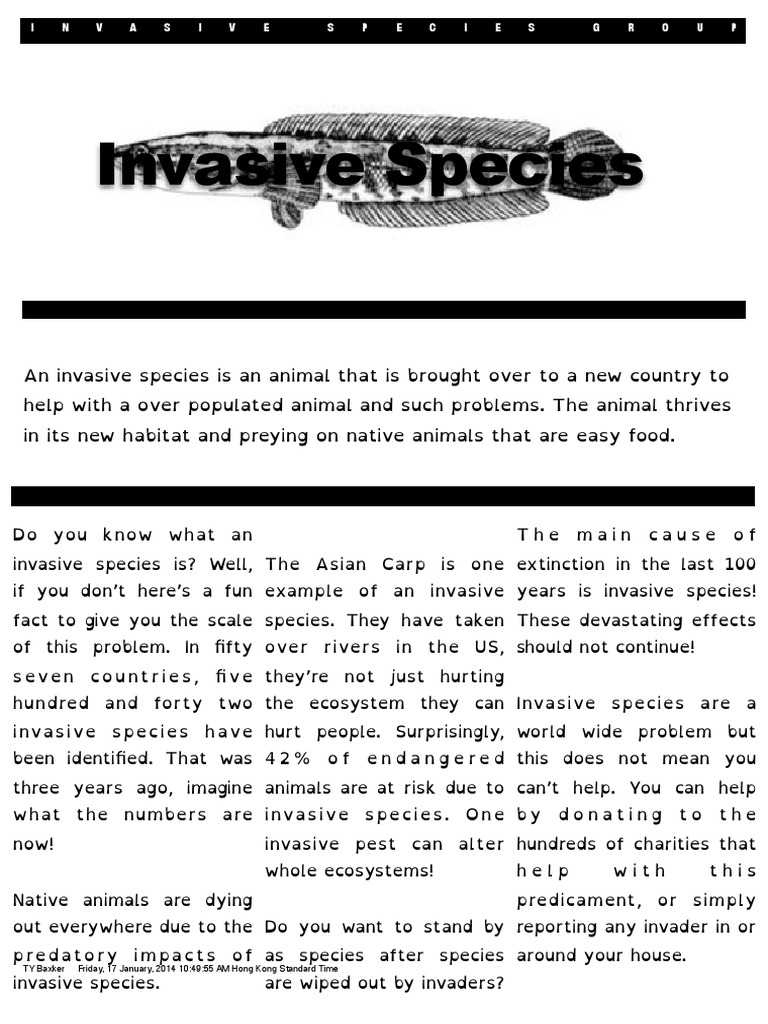 Invasive Species Impact & Solutions | PDF