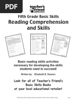 Download 5th Grade Basic Skills- Reading Comprehension and Skills by Shawanda Clark SN200296713 doc pdf