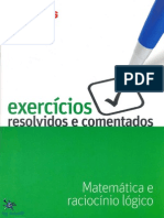 Exercícios resolvidos e comentados - Matemática e Raciocínio Lógico