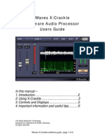 Waves X-Crackle Software Audio Processor Users Guide