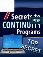 Seven Secrets to Continuity Programs