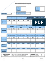 Tableau Relevé Régimes Et Pressions - T° Échap Moteur