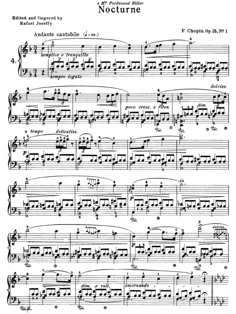 Chopin Nocturne Op.15 No.1 Piano sheet music