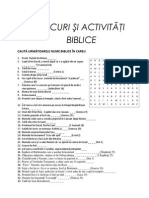 Test Biblie Cunostinte Generale