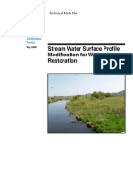 Stream Water Surface Profile Modification For Wetland Restoration