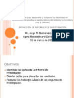 Redacción de informes de investigación ULTIMO TALLER