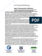 Gemeinsame Pressemitteilung vom Verband Deutscher Grundstücksnutzer (VDGN), Bund der Steuerzahler Berlin und Berliner Wassertisch 17. Januar 2014