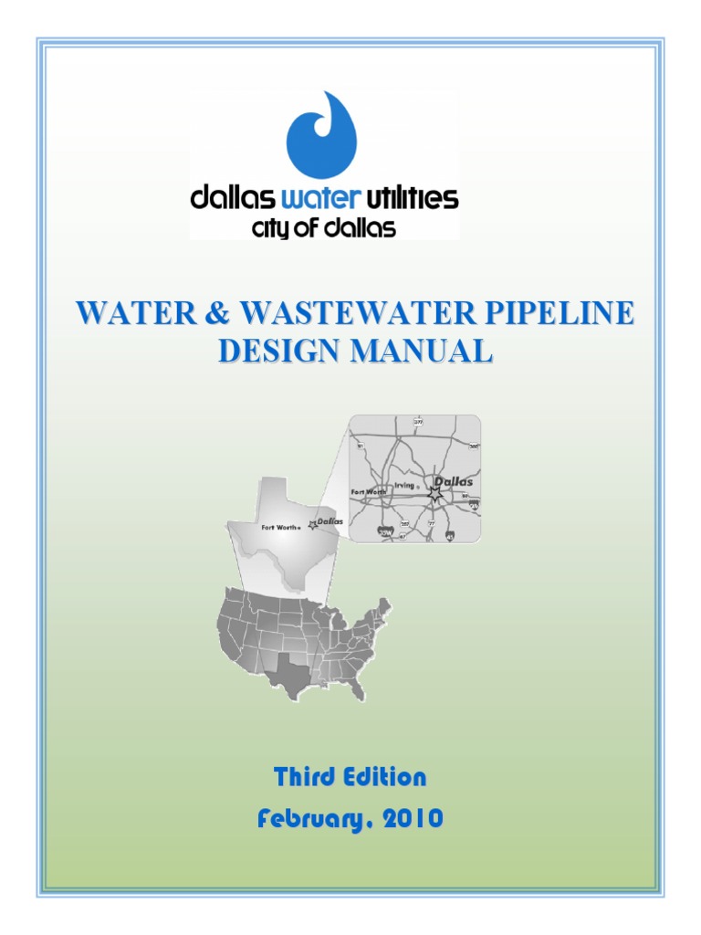 Waste Pipeline Manual PDF Easement Water Supply Network