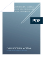 La Evaluación Educativa Realizada Por El Docente Mediante El Uso de Técnicas e Instrumentos