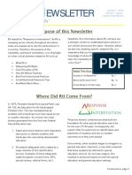 RtI Newsletter Volume 1