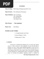 Video Inpainting Synopsis