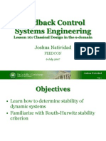 FEEDCON - Lesson 10 - Classical Design in the s Domain