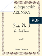Anton Arensky Suite No 3 For Two Pianos Op 332