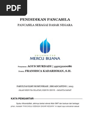 Pancasila Sebagai Dasar Negara Docx