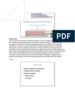 Cluster Analysis & Factor Analysis