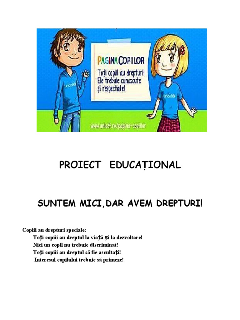 Proiect Educațional | PDF