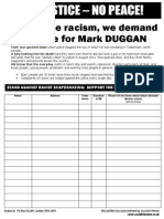 Mark Duggan - Petition