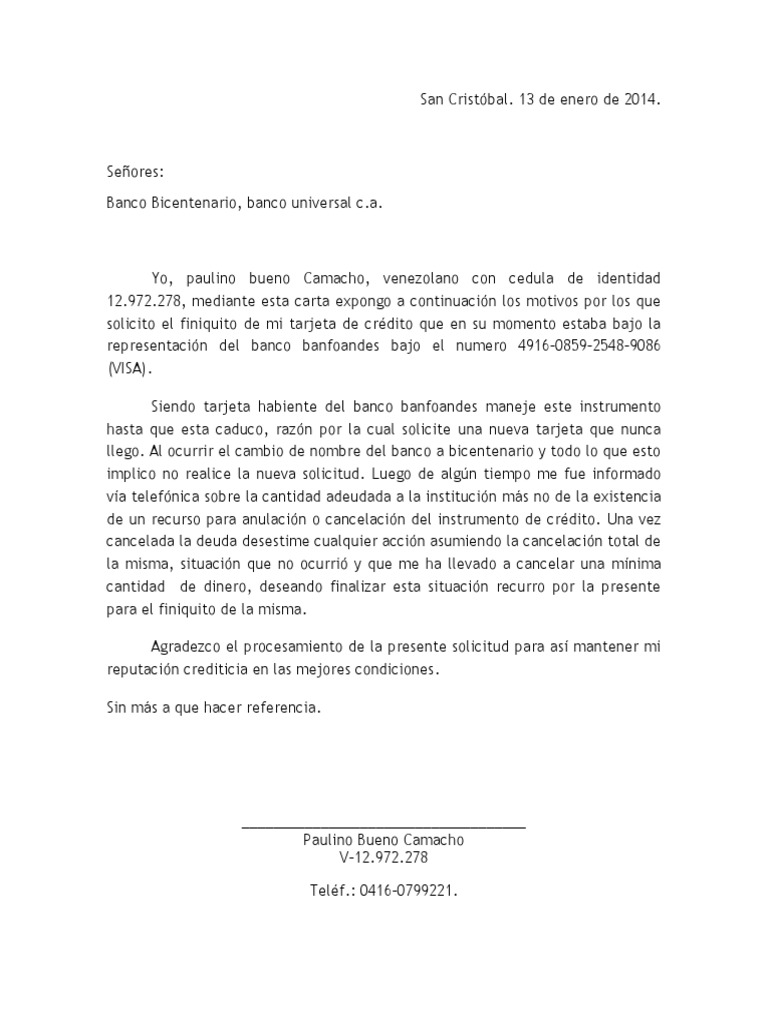 contrato de solicitud de tarjeta de credito banco bicentenario del pueblo