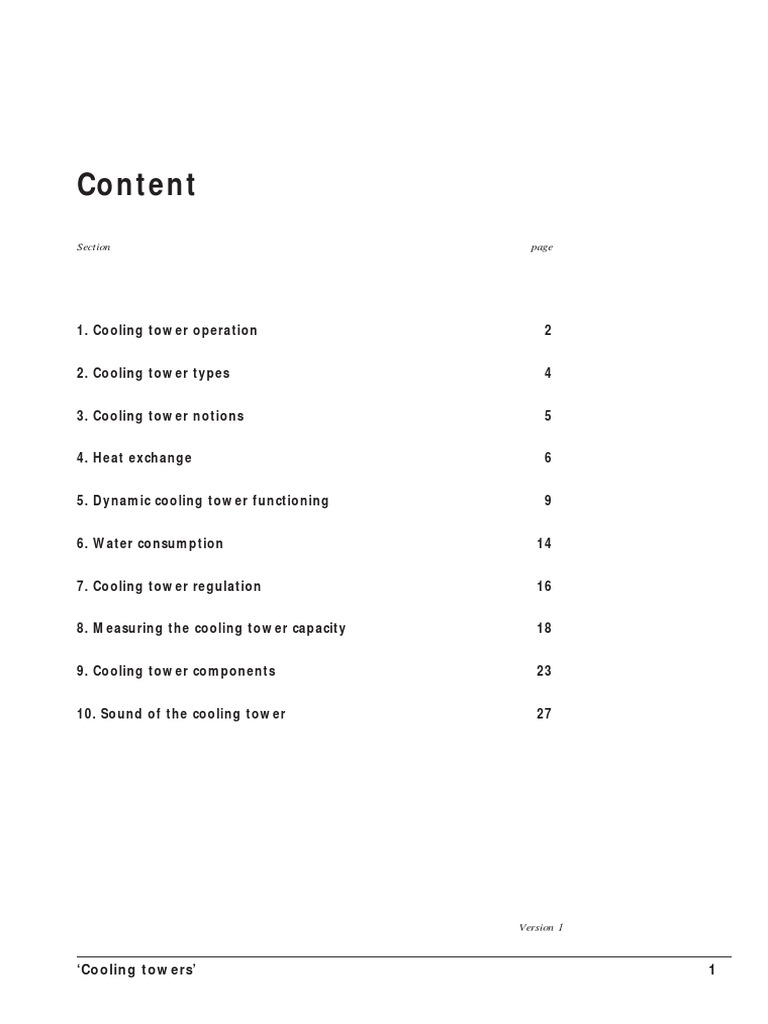 Cooling Tower Operations Guide | PDF