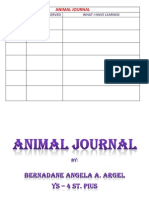 Animal Journal: Date Aniamal Observed What I Have Learned