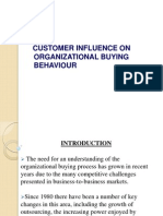 Customer Influence On Organizational Buying Behaviour